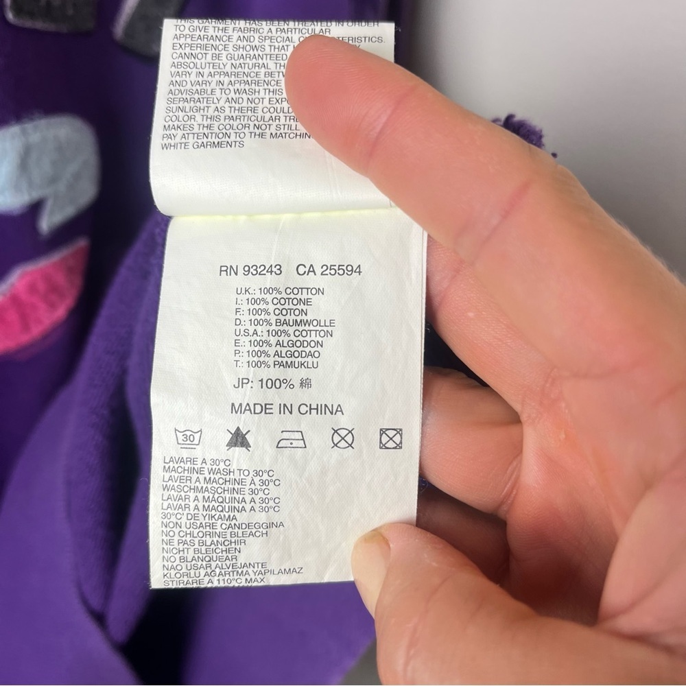 DIESEL Sunset Graphic Purple Sweatshirt Size XL - Picture 7 of 8